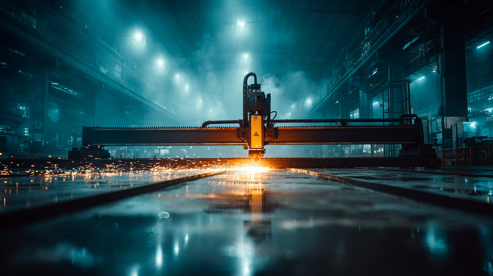 CNC plasma cutting steel